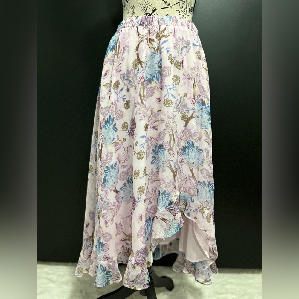Vince Camuto Cream High-Low Maxi Skirt A-Line Resort Wear